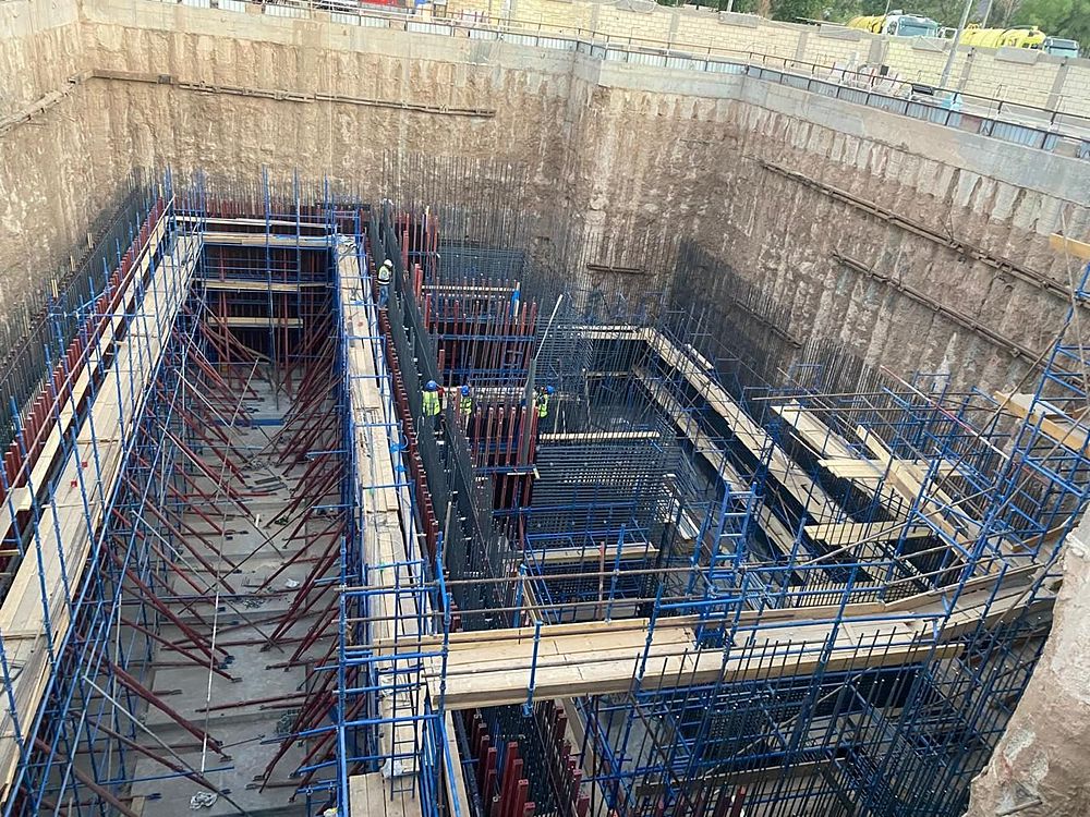Madinah sewage treatment plant excavation and formwork